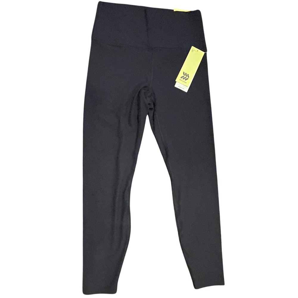 All In Motion Everyday Soft Ribbed Leggings Black High Rise 7/8 Length Small NWT